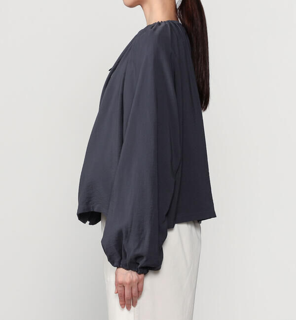 GYMPHLEX「Gymphlex | ギャザー ショートジップシャツ WOMEN」|シャツ・ブラウス|