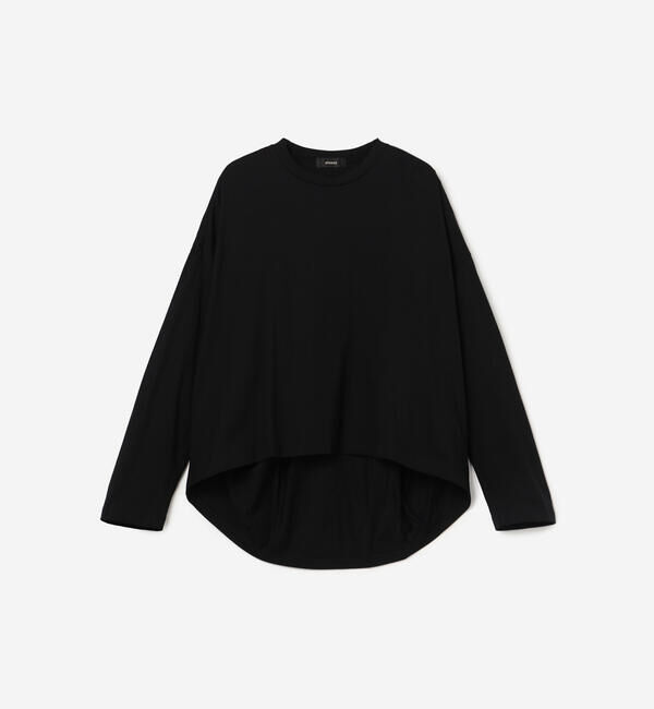  「alvana | コットン ロングスリーブTシャツ WOMEN」|Tシャツ・カットソー|BLACK