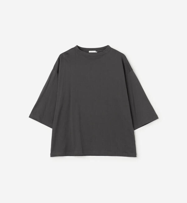 handvaerk「handvaerk | 60/2 ボトルネックTシャツ SOLID WOMEN」|Tシャツ・カットソー|DKGREY