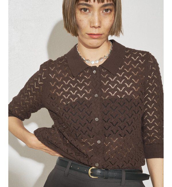 THE PAUSE「【GEMINI】ポロニットプルオーバー」|ニット・セーター|