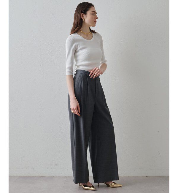 Drawing Numbers「【Drawing Numbers】リブハーフスリーブニット」|ニット・セーター|