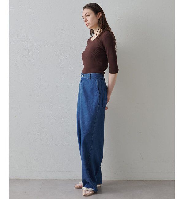 Drawing Numbers「【Drawing Numbers】リブハーフスリーブニット」|ニット・セーター|