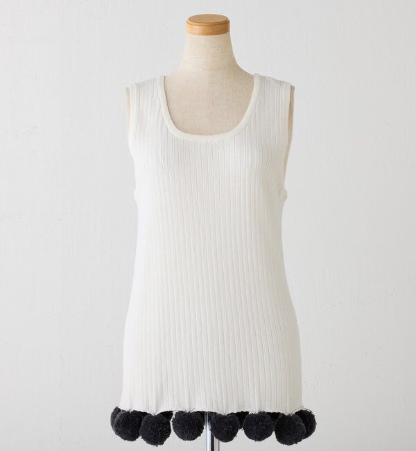  「【CEPIE./セピエ】ポンポンニットタンクトップ」|ニット・セーター|