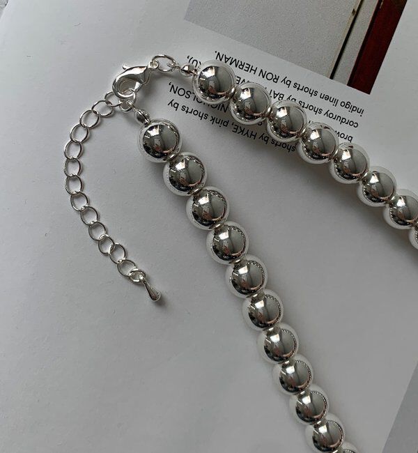  「メタルパールネックレス」|ネックレス|