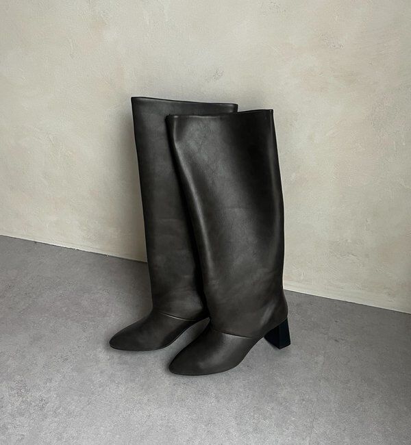  「6センチヒールワイドロングブーツ」|ロングブーツ|
