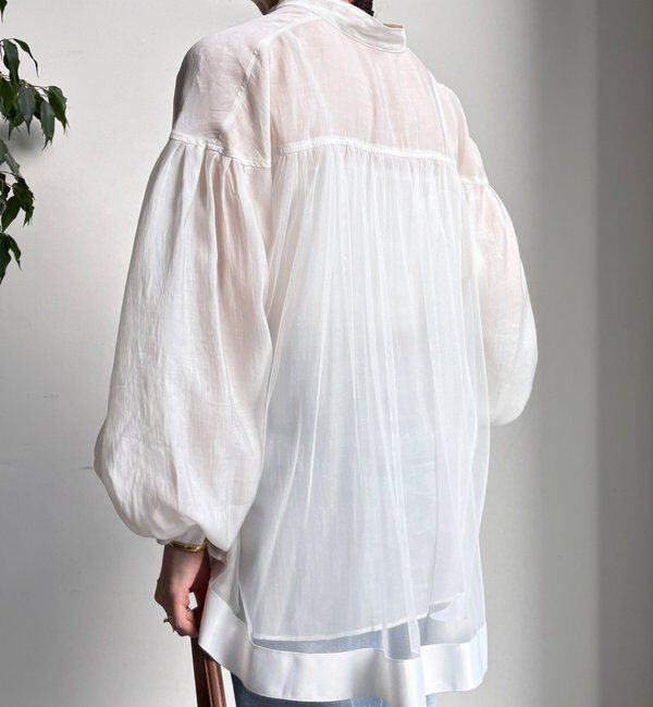  「【WEB限定】バックチュールブラウス」|シャツ・ブラウス|