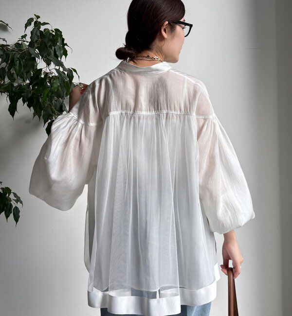  「【WEB限定】バックチュールブラウス」|シャツ・ブラウス|