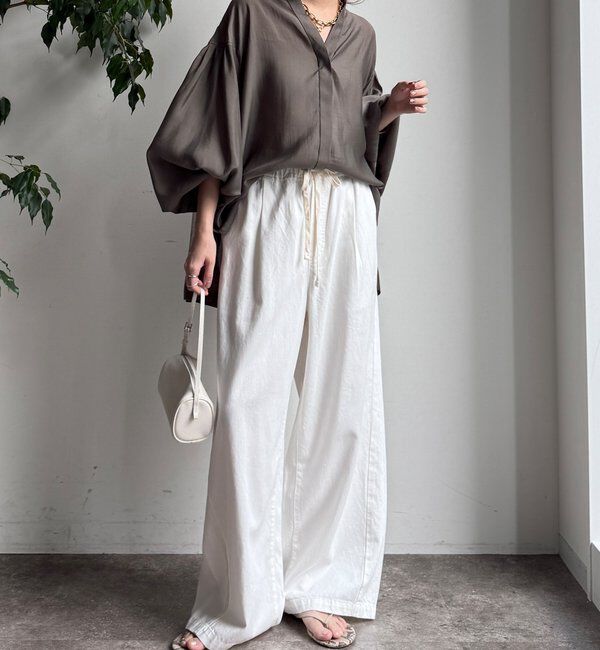  「【WEB限定】バックチュールブラウス」|シャツ・ブラウス|