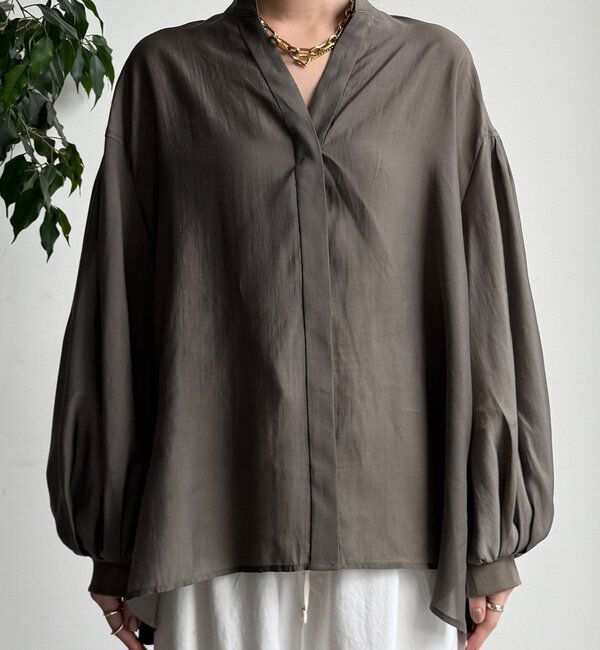  「【WEB限定】バックチュールブラウス」|シャツ・ブラウス|