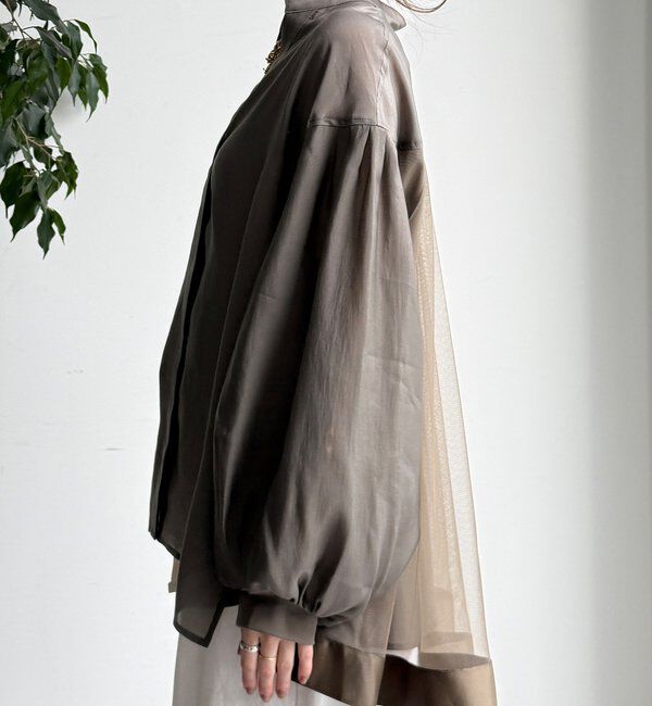  「【WEB限定】バックチュールブラウス」|シャツ・ブラウス|