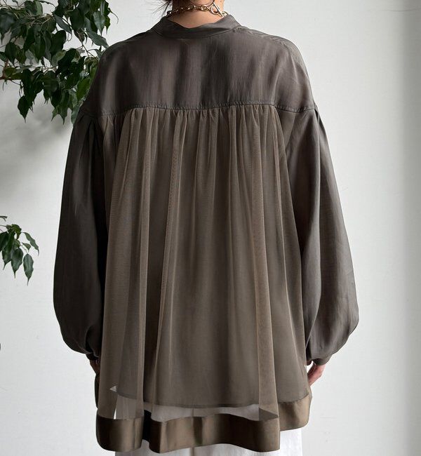  「【WEB限定】バックチュールブラウス」|シャツ・ブラウス|