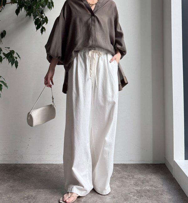  「【WEB限定】バックチュールブラウス」|シャツ・ブラウス|