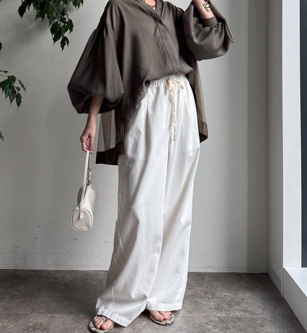  「【WEB限定】バックチュールブラウス」|シャツ・ブラウス|