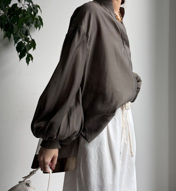  「【WEB限定】バックチュールブラウス」|シャツ・ブラウス|