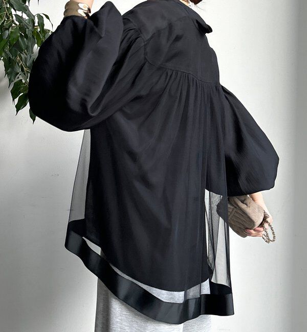  「【WEB限定】バックチュールブラウス」|シャツ・ブラウス|