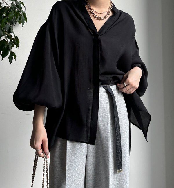  「【WEB限定】バックチュールブラウス」|シャツ・ブラウス|