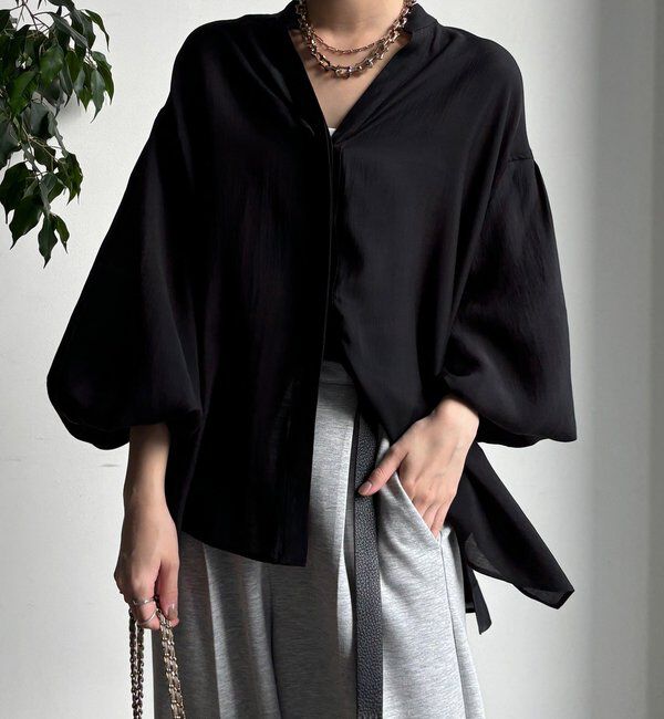  「【WEB限定】バックチュールブラウス」|シャツ・ブラウス|