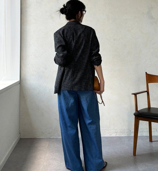  「【インフルエンサーOKOCHI企画】デニムタックイージーパンツ」|チノ|