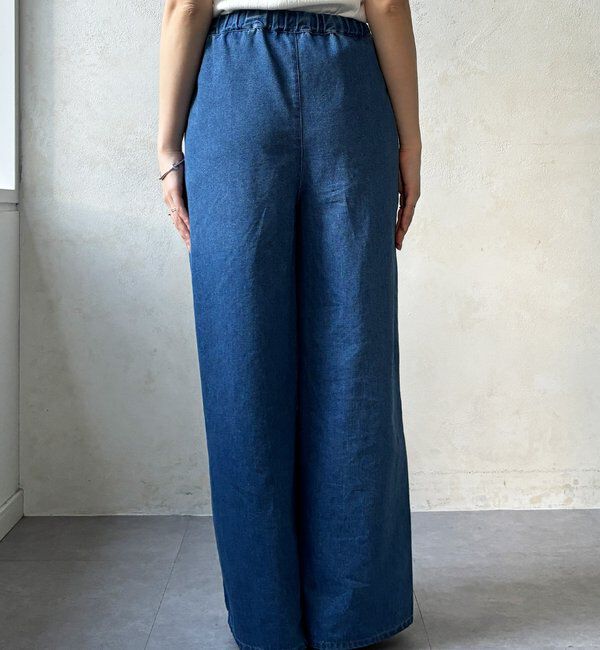  「【インフルエンサーOKOCHI企画】デニムタックイージーパンツ」|チノ|