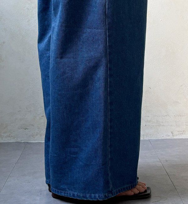  「【インフルエンサーOKOCHI企画】デニムタックイージーパンツ」|チノ|