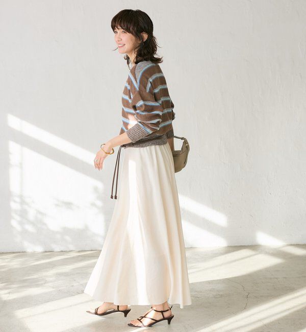  「予約【セットアップ可/上品な落ち感】ガーメントダイフレアバイアススカート」|スカート|