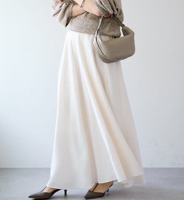  「予約【セットアップ可/上品な落ち感】ガーメントダイフレアバイアススカート」|スカート|