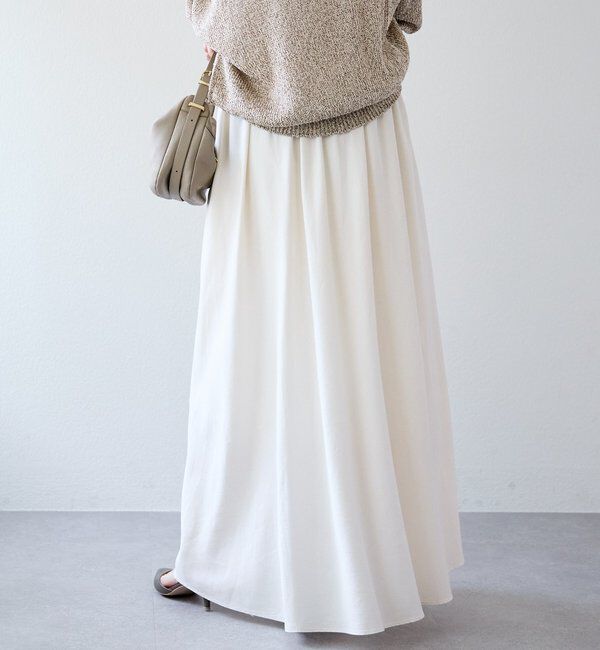  「予約【セットアップ可/上品な落ち感】ガーメントダイフレアバイアススカート」|スカート|