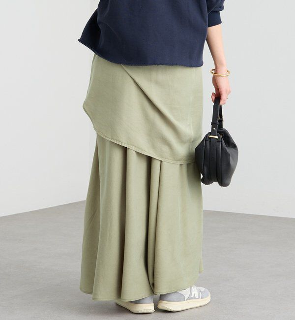  「予約【セットアップ可/上品な落ち感】ガーメントダイフレアバイアススカート」|スカート|