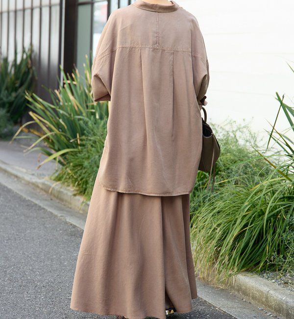  「予約【セットアップ可/上品な落ち感】ガーメントダイフレアバイアススカート」|スカート|