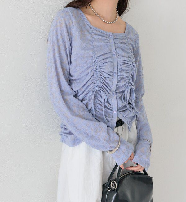  「シャーリングレースカーディガン」|Tシャツ・カットソー|