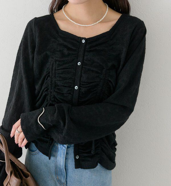  「シャーリングレースカーディガン」|Tシャツ・カットソー|