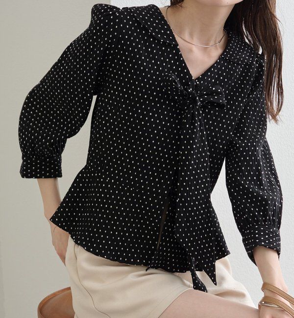  「マルチリボンブラウス」|シャツ・ブラウス|ブラック