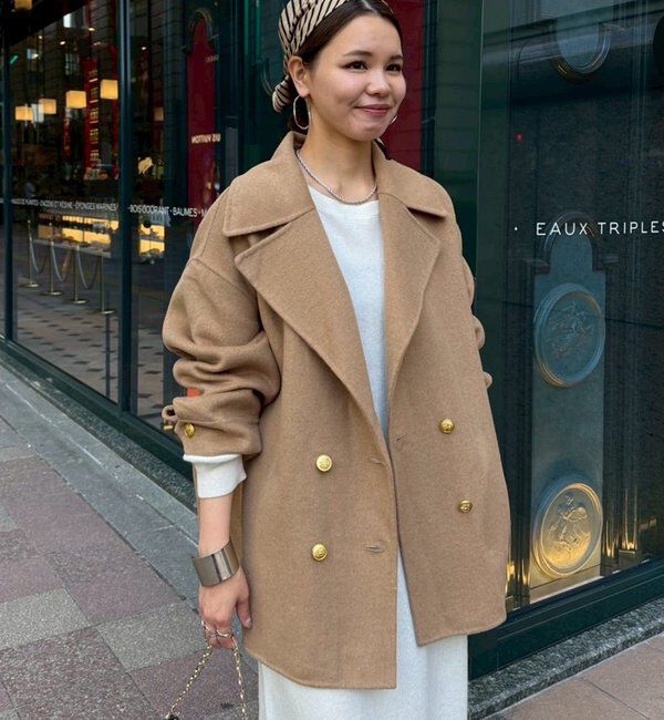 【LOUNGEDRESS】ミドルリバーコート　キャメル ミドルリバーコート｜ルミネのファッション通販アイルミネ<i LUMINE>