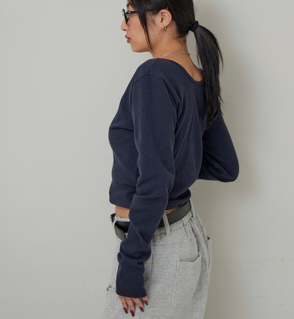  「リングドットL/Sトップス」|Tシャツ・カットソー|