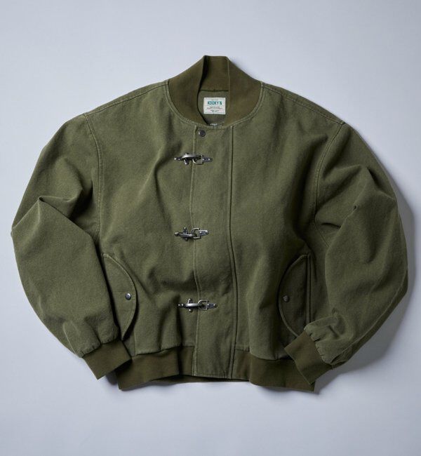  「【KOOKY'N】ファイヤーマンダックMA1」|ブルゾン・スタジャン|カーキ