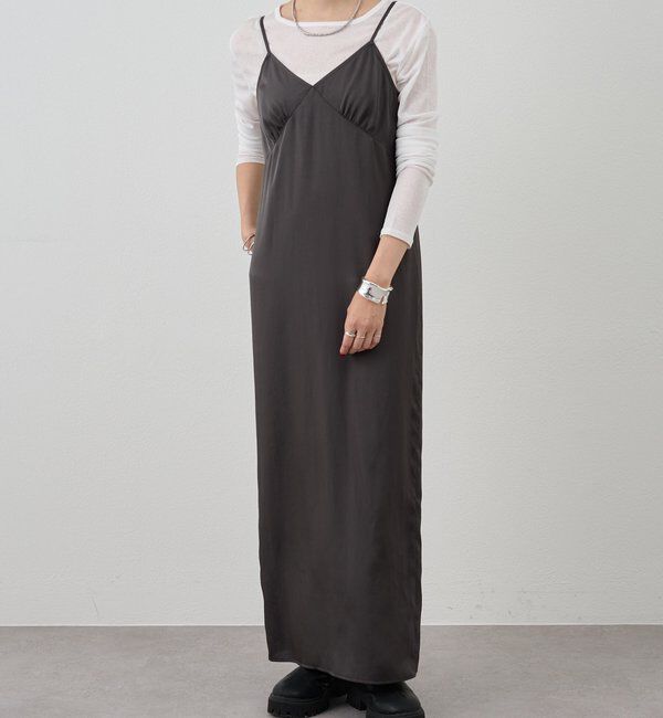  「サテンキャミワンピース」|ワンピース|