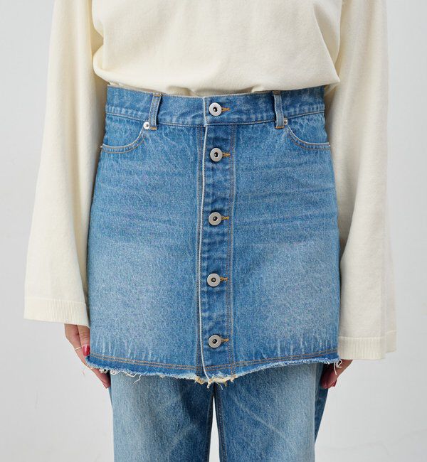  「レイヤードデニムスカート」|スカート|