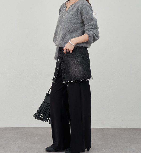  「レイヤードデニムスカート」|スカート|