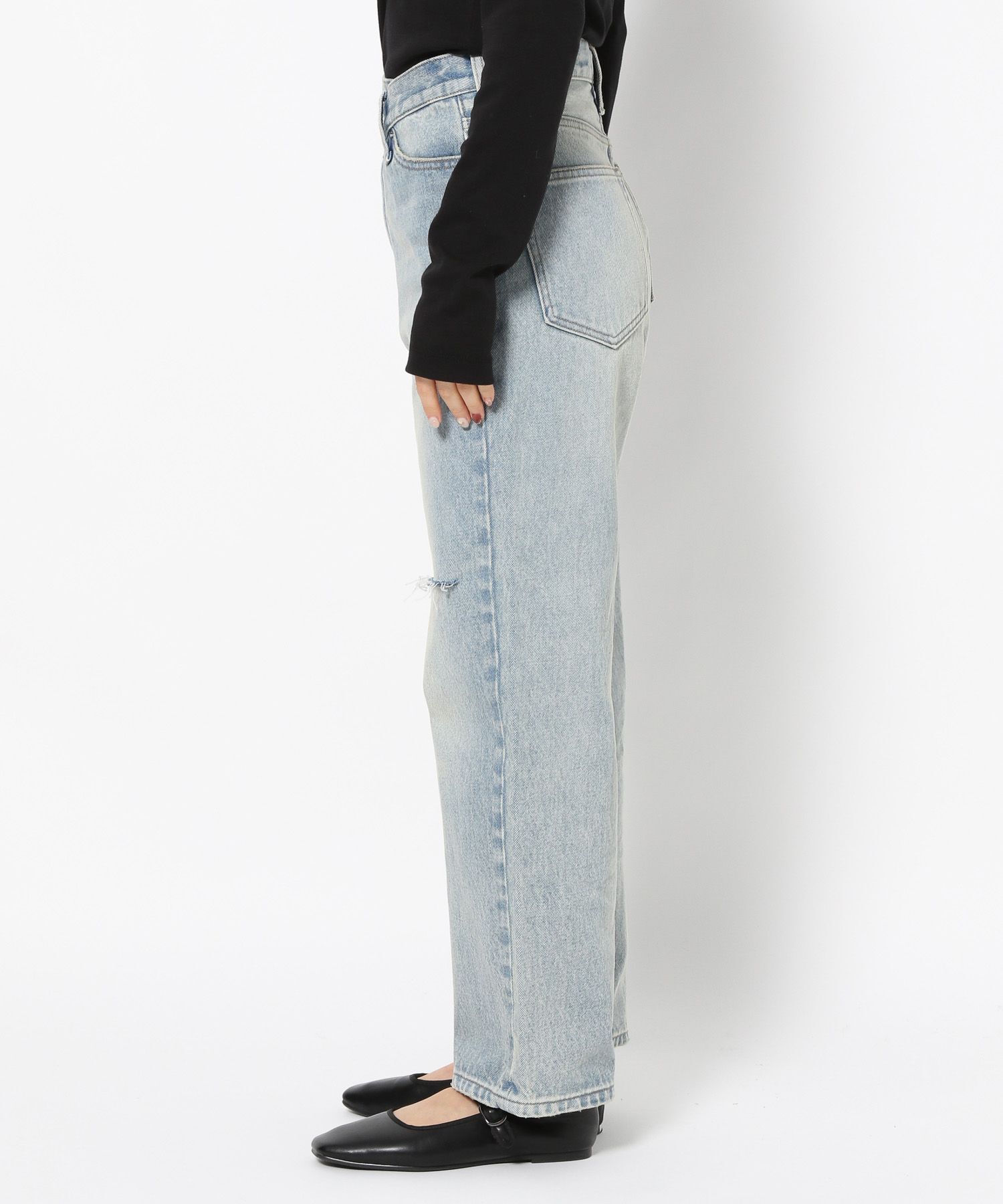 LOWRYS FARM「ＣＯＮＥ／アシメデニムパンツ」|デニム|