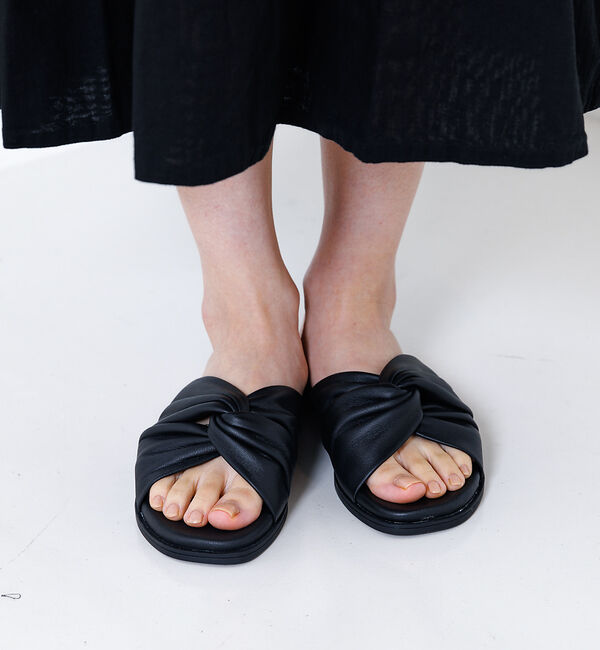 collex「【WEB限定】【SHADDY/シャディー】ツイストギャザーサンダル」|サンダル|