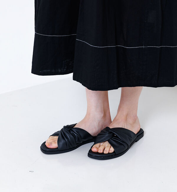 collex「【WEB限定】【SHADDY/シャディー】ツイストギャザーサンダル」|サンダル|