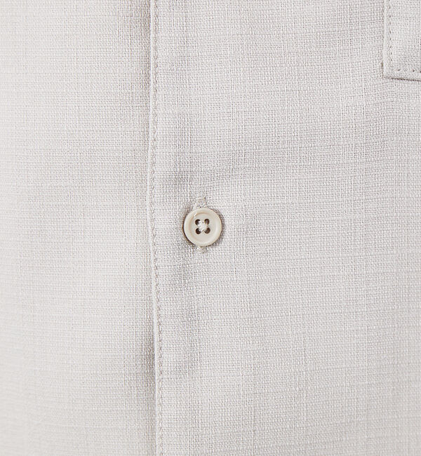 ABAHOUSE「Vネック スキッパー リネンライク 半袖 シャツ」|シャツ・ブラウス|