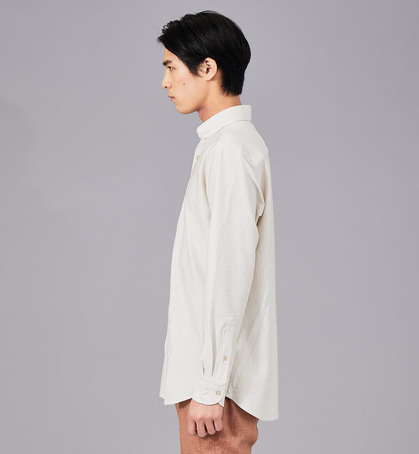 ABAHOUSE「【多機能】ナローストライプ サッカー ボタンダウン シャツ」|シャツ・ブラウス|