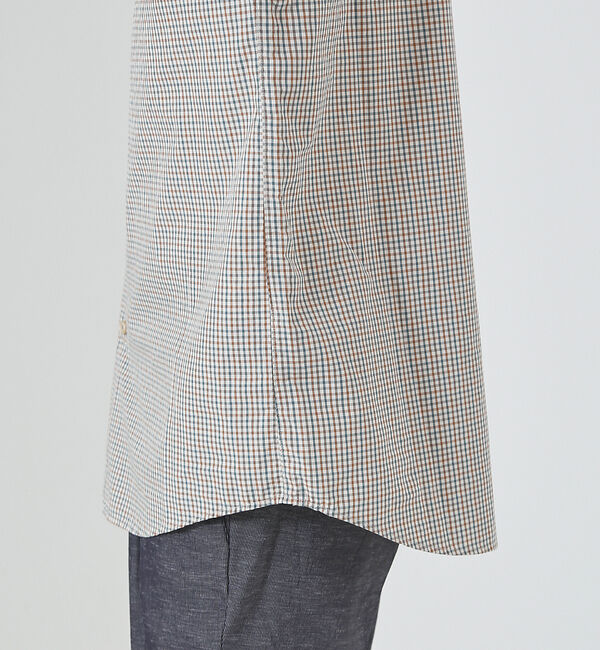 ABAHOUSE「【ミニチェック】スーピマ タイプライター ボタンダウンシャツ」|シャツ・ブラウス|