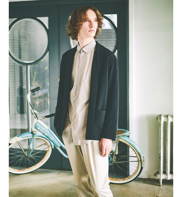 ABAHOUSE「【ミニチェック】スーピマ タイプライター ボタンダウンシャツ」|シャツ・ブラウス|