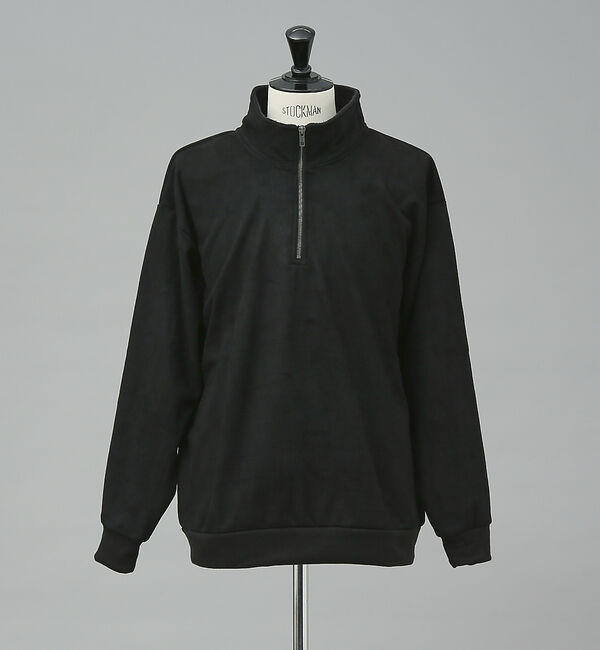 ABAHOUSE「スウェード 裏起毛 ハーフジップ トレーナー」|スウェット・ジャージ|