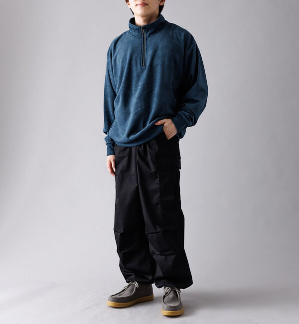 ABAHOUSE「スウェード 裏起毛 ハーフジップ トレーナー」|スウェット・ジャージ|