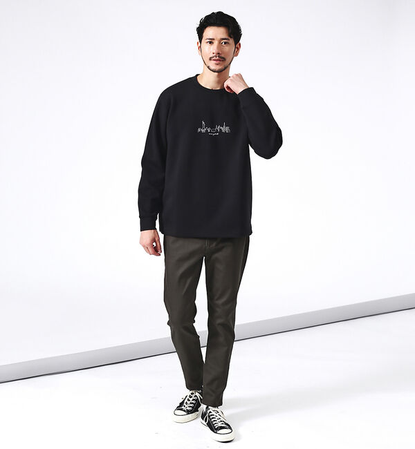 ABAHOUSE「【CITY】シルキーダンボール 刺繍 プルオーバー / スウェット」|スウェット・ジャージ|