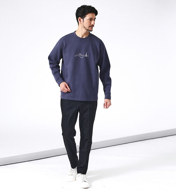 ABAHOUSE「【CITY】シルキーダンボール 刺繍 プルオーバー / スウェット」|スウェット・ジャージ|