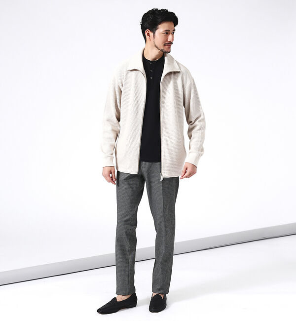 ABAHOUSE「【バイアスカット 】ドライバーズニット / ブルゾン」|ニット・セーター|